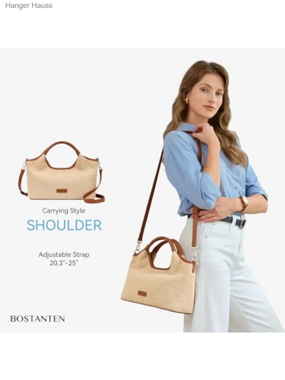 Genuine Leather Satchel Handbag Womens Purse Adjustable Strap